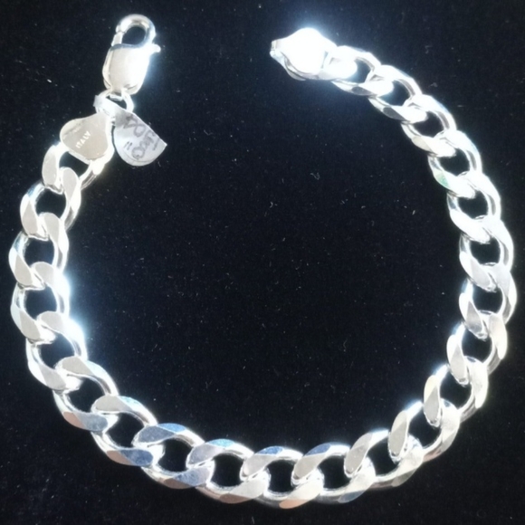 Other - Genuine 8 in. New Curb Link (Cuban Link) [Italian] 925 Sterling Silver Bracelet